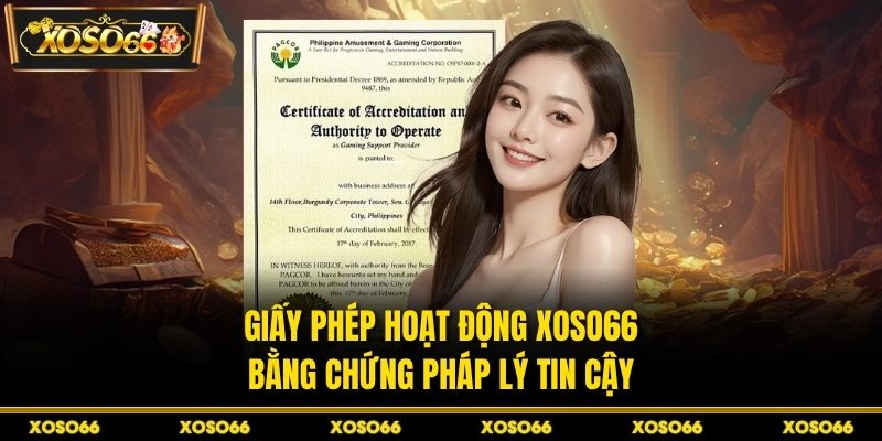 Giấy phép hoạt động XOSO66